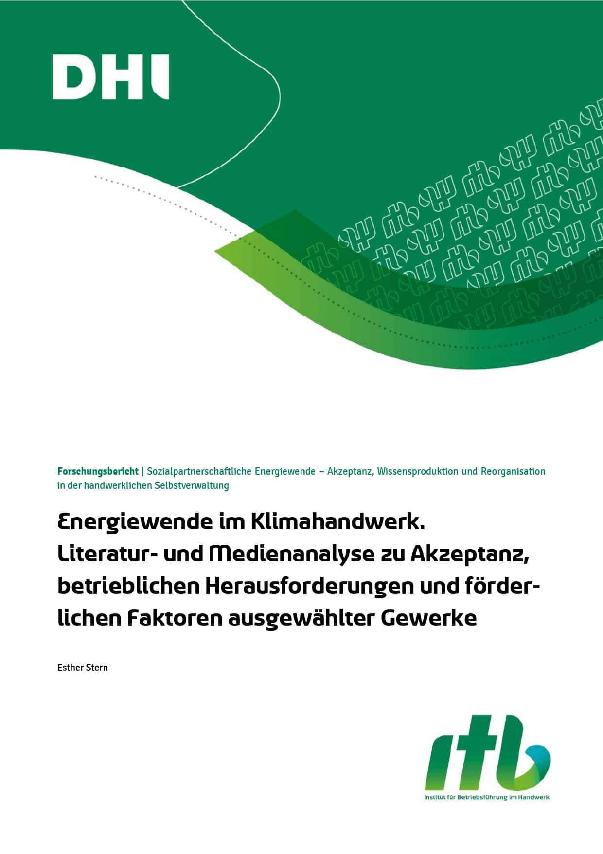 Energiewende im Klimahandwerk Buchcover zur Energiewende im Klimahandwerk mit ITB-Logo.