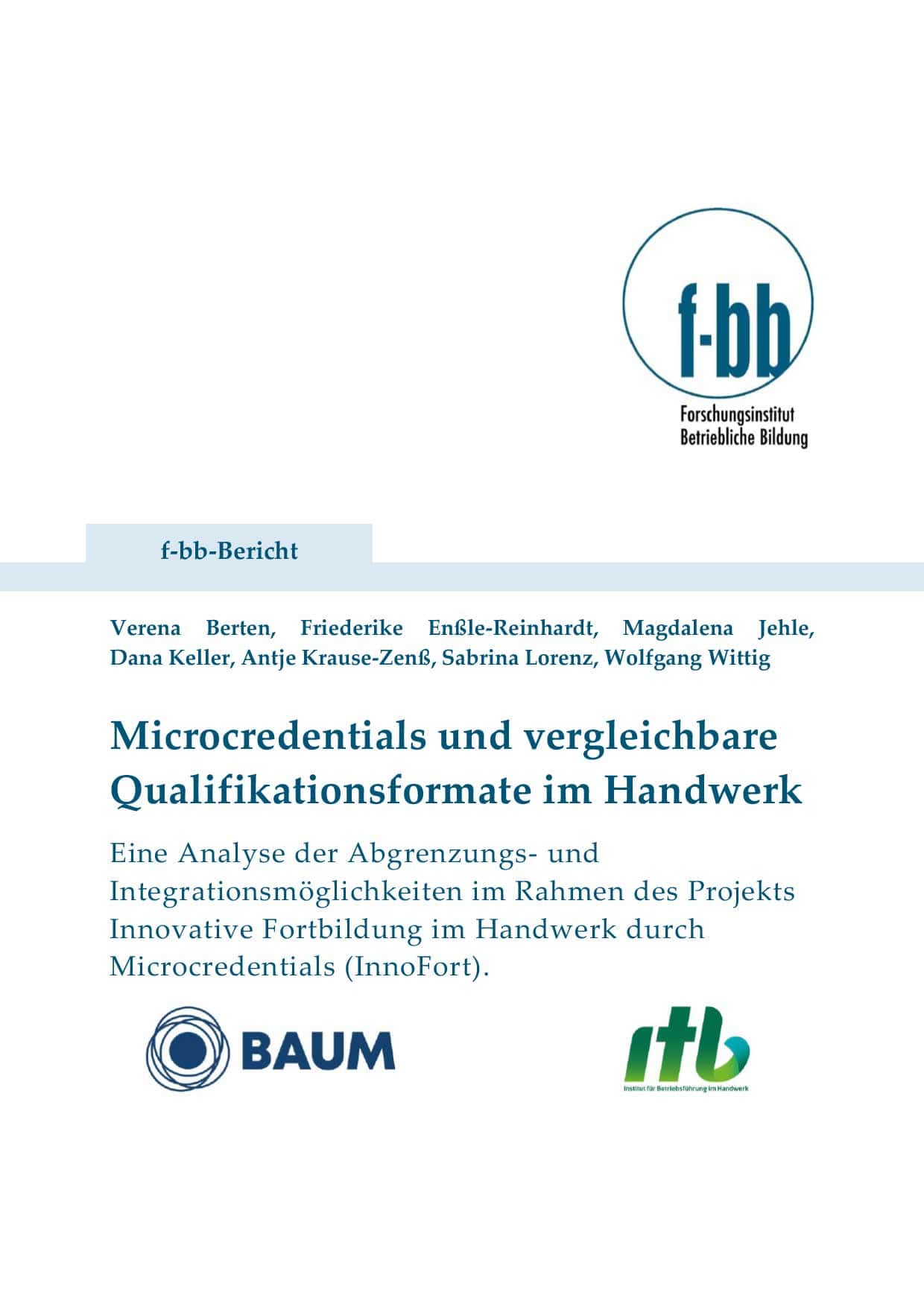 Microcredentials im Handwerk bei itb Karlsruhe Analyse von Microcredentials im Handwerk bei itb Karlsruhe.